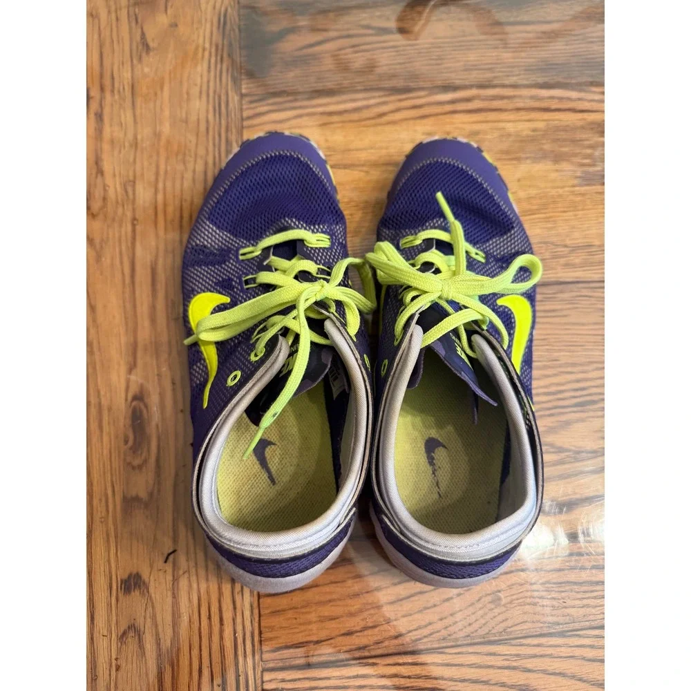 Nike Free TR Connect 2 Training Shoes Women 7.5 Purple Volt Green 599269-500
